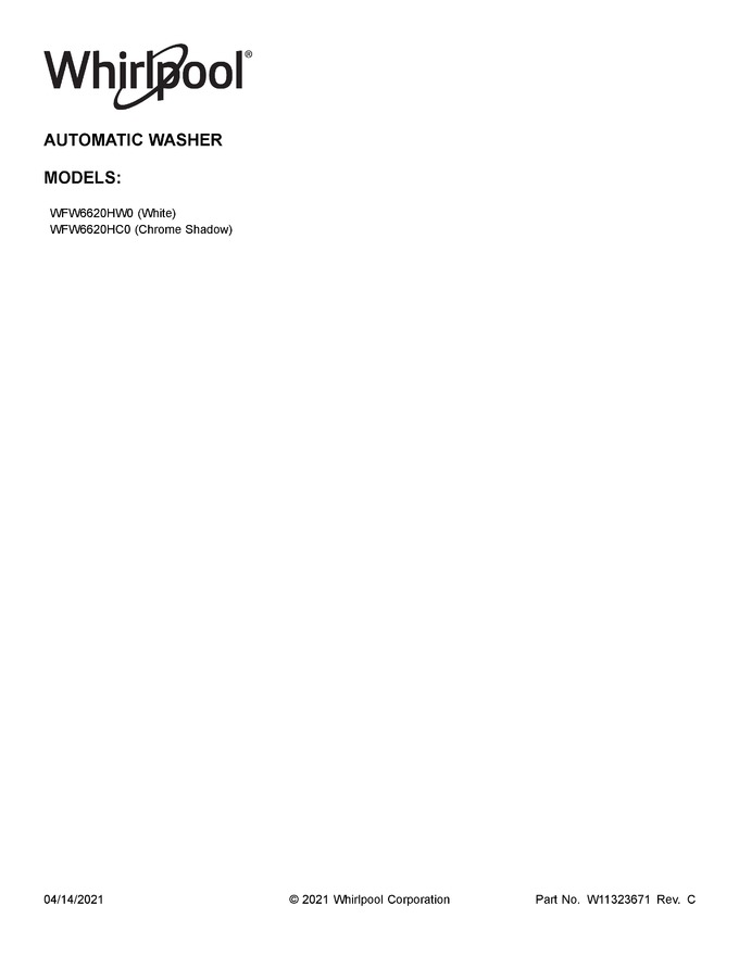 Diagram for WFW6620HC0