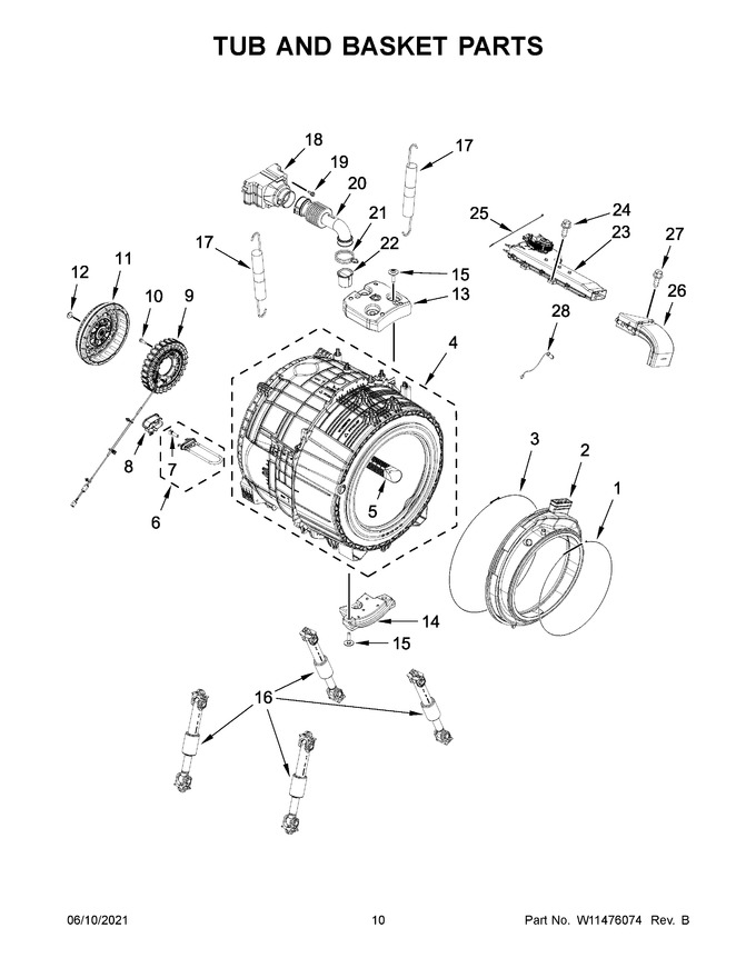 Diagram for WFW8620HW3