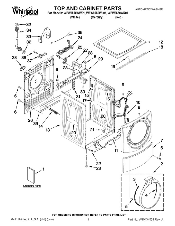 Diagram for WFW9550WR01