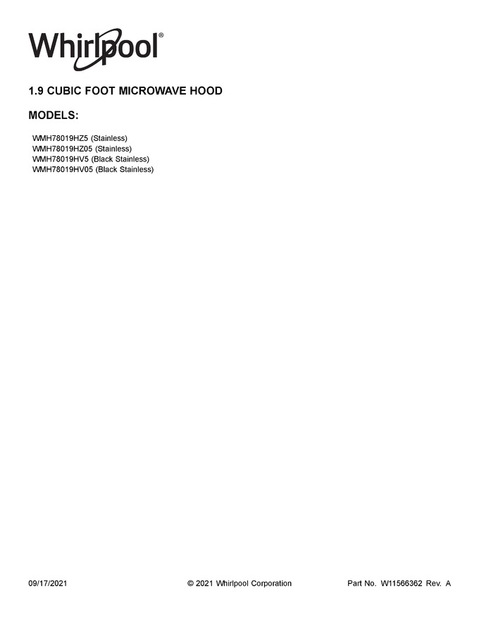 Diagram for WMH78019HZ5