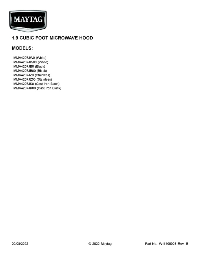 Diagram for MMV4207JK0