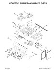 Diagram for 03 - Cooktop, Burner And Grate Parts