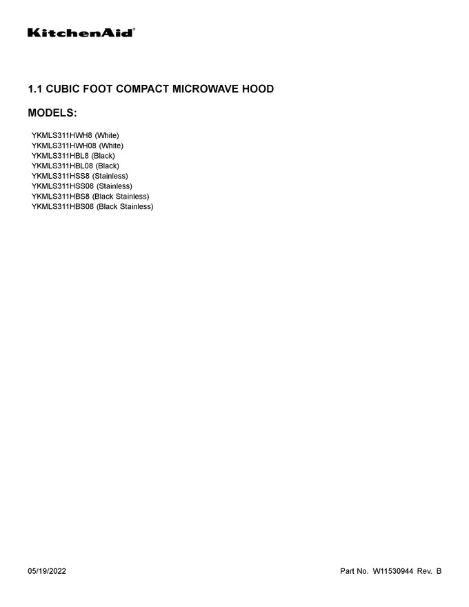 Diagram for YKMLS311HBL8