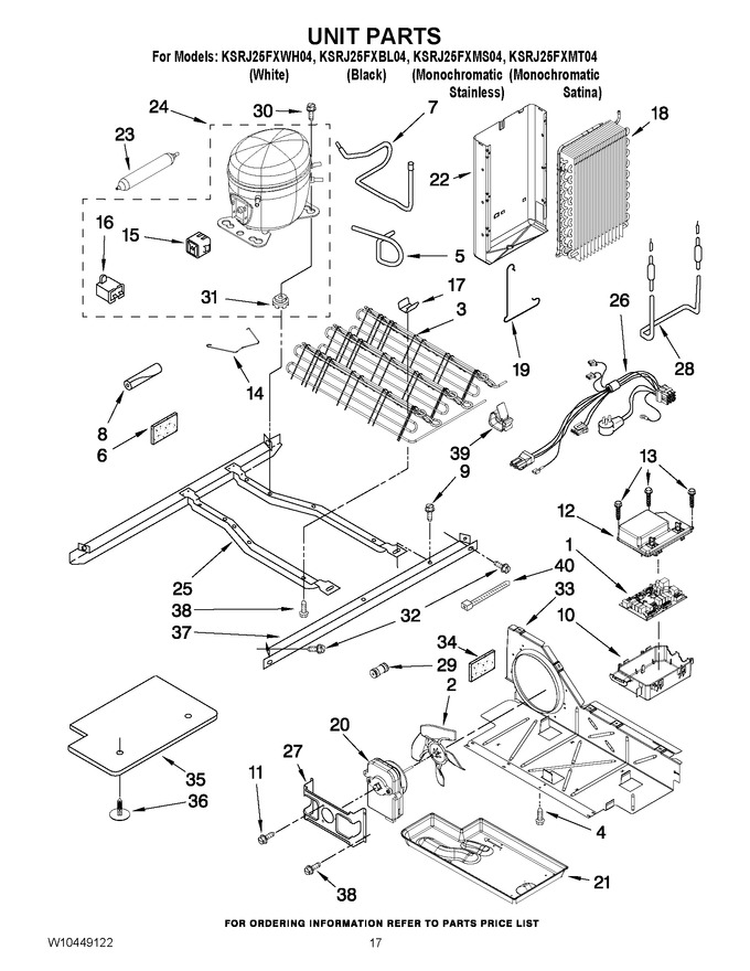 Diagram for KSRJ25FXWH04