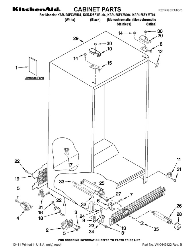 Diagram for KSRJ25FXWH04