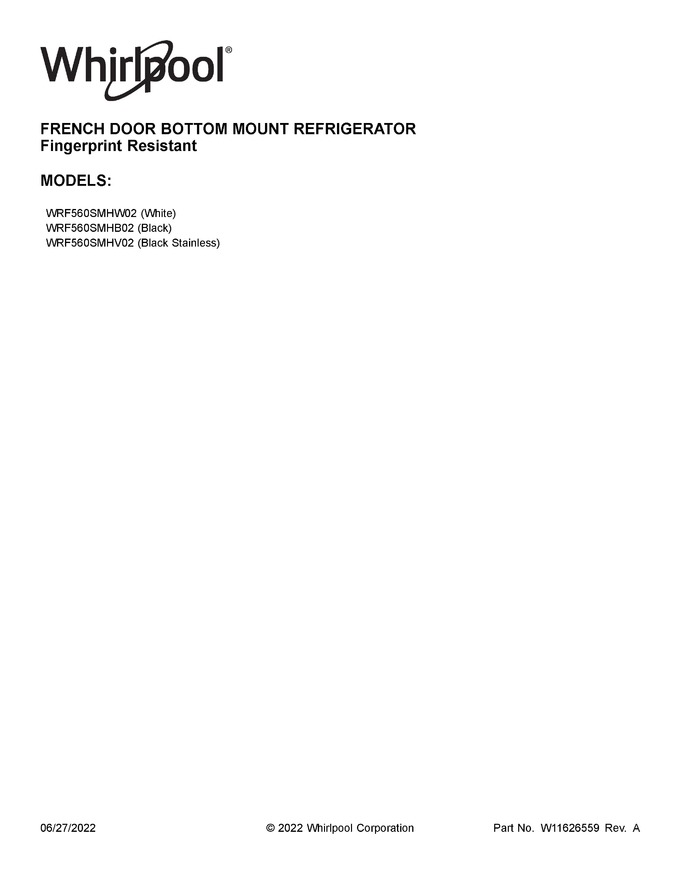 Diagram for WRF560SMHV02