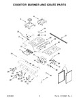 Diagram for 03 - Cooktop, Burner And Grate Parts