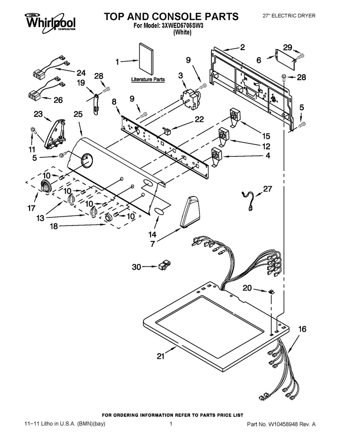 Diagram for 3XWED5705SW3