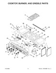 Diagram for 03 - Cooktop, Burner, And Griddle Parts