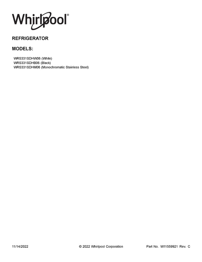 Diagram for WRS331SDHW06