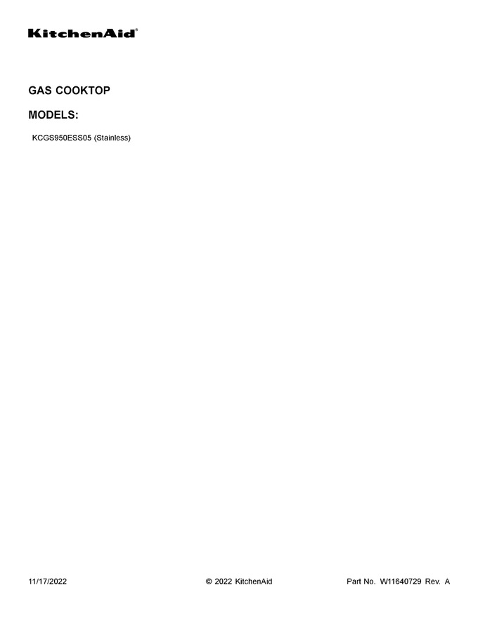 Diagram for KCGS950ESS05
