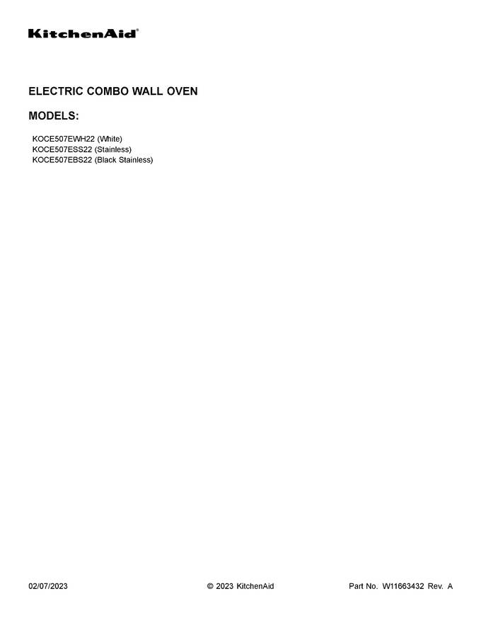 Diagram for KOCE507EWH22