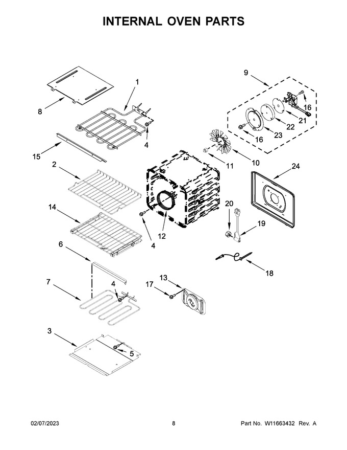 Diagram for KOCE507EWH22