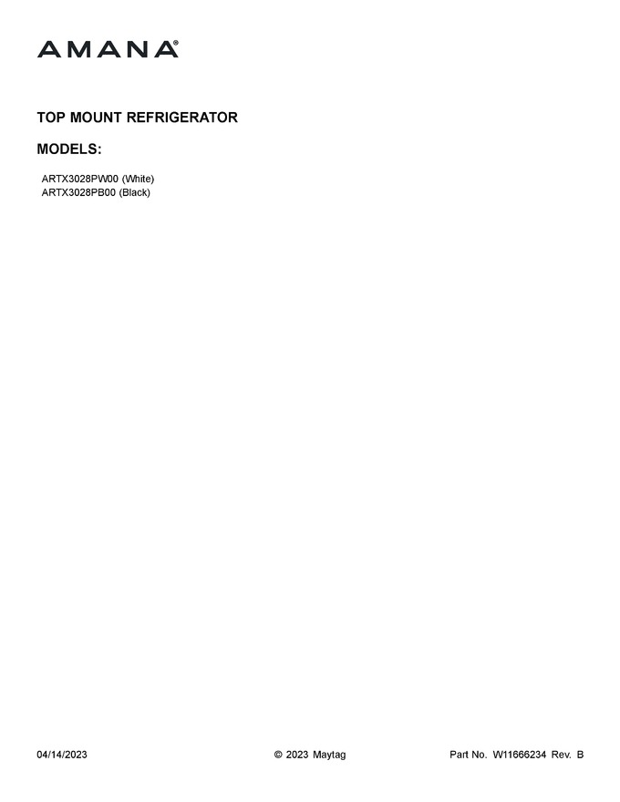 Diagram for ARTX3028PW00