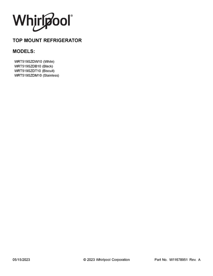 Diagram for WRT519SZDT10