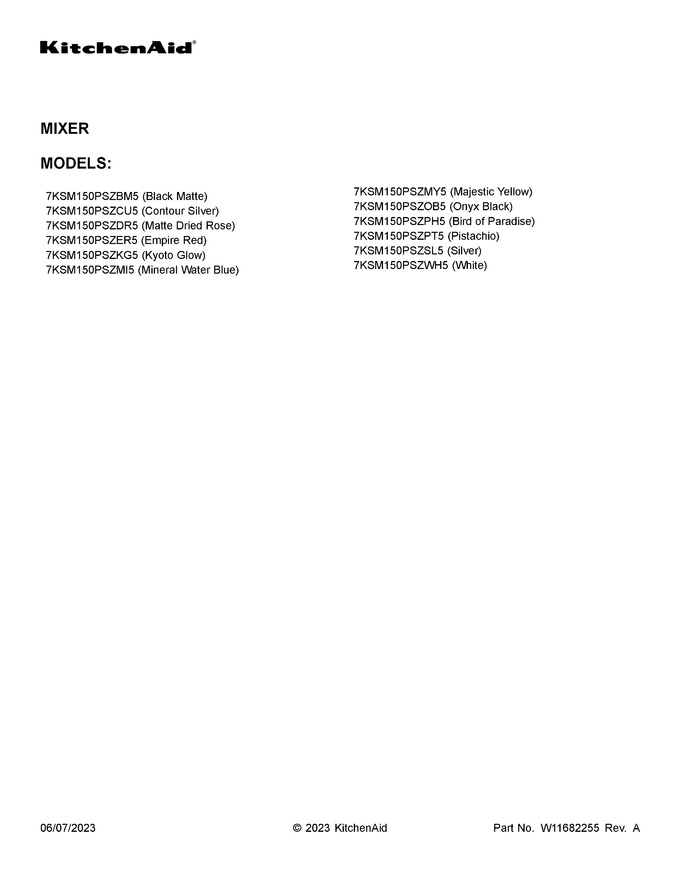 Diagram for 7KSM150PSZWH5