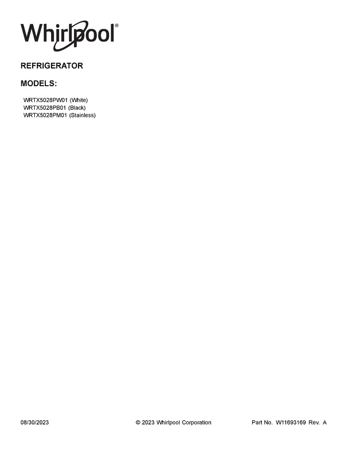 Diagram for WRTX5028PB01