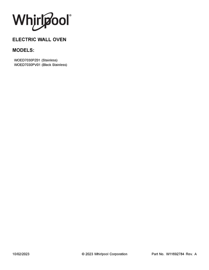 Diagram for WOED7030PV01