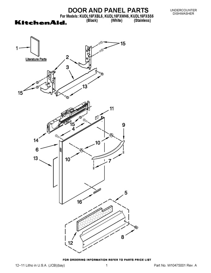 Diagram for KUDL15FXWH5