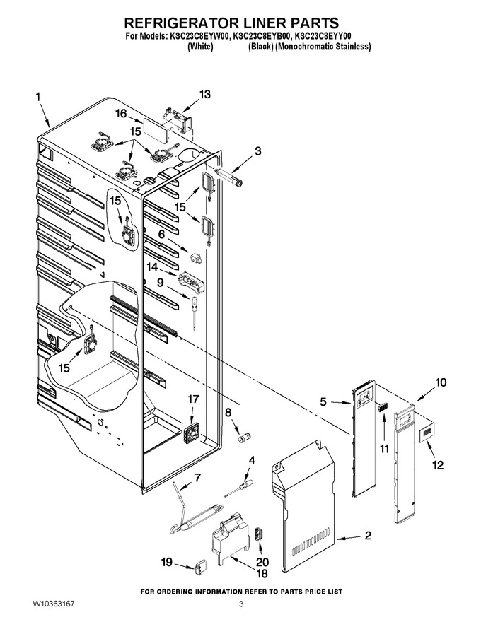 Diagram for KSC23C8EYW00