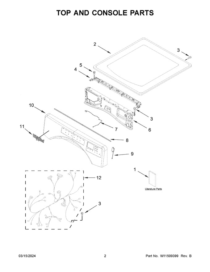 Diagram for WGD560LHW2