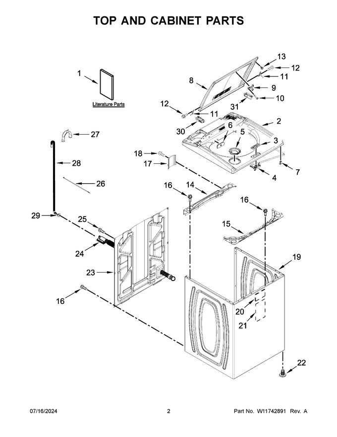 Diagram for WTW5010LW1