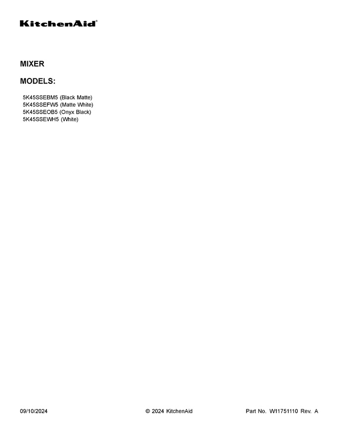 Diagram for 5K45SSEBM5