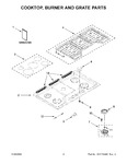 Diagram for 02 - Cooktop, Burner And Grate Parts