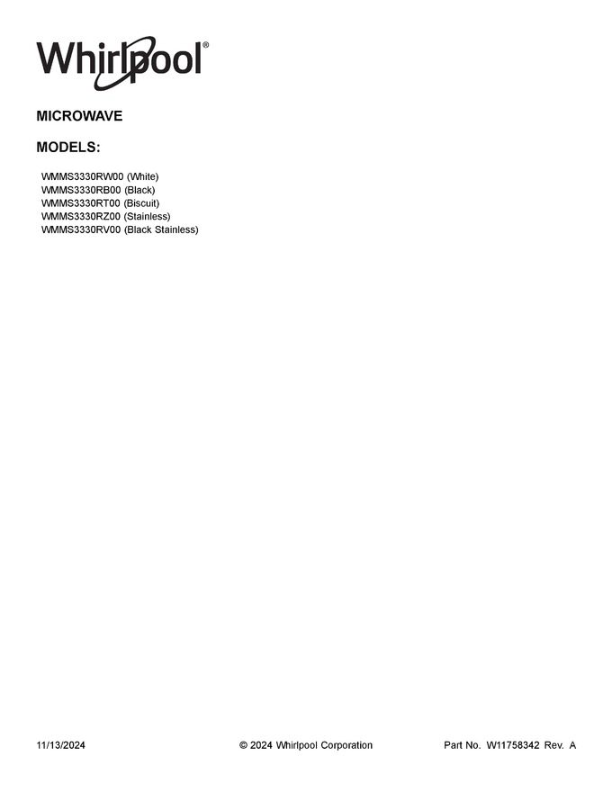 Diagram for WMMS3330RZ00