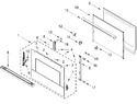 Diagram for Upper Oven Door Parts