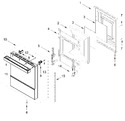 Diagram for Oven Door Parts (18 In)