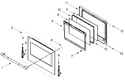 Diagram for Upper Oven Door Parts