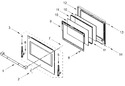 Diagram for Lower Oven Door Parts