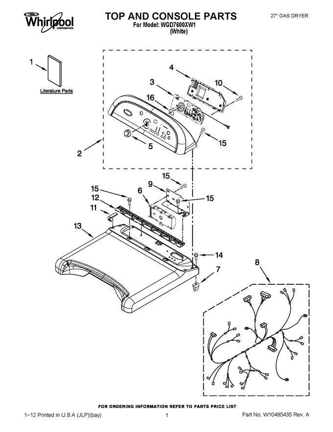 Diagram for WGD7600XW1