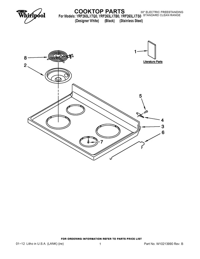 Diagram for YRF263LXTS0