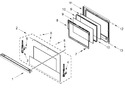 Diagram for Upper Oven Door Parts