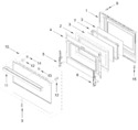 Diagram for Oven Door Parts