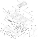Diagram for Cooktop, Burner And Grate Parts