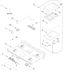 Diagram for Burner Box And Griddle Parts