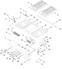 Diagram for Cooktop, Burner And Grate Parts