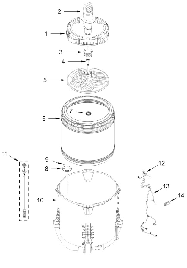 Diagram for WTW5057LW1