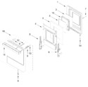 Diagram for Oven Door Parts (18 In)