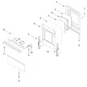 Diagram for Oven Door Parts (18 In)