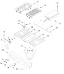 Diagram for Cooktop, Burner, And Grill Parts