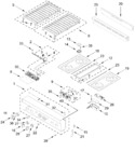 Diagram for Cooktop, Burner, And Grate Parts