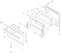 Diagram for Oven Door Parts