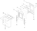 Diagram for 18-in Oven Door Parts