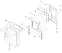 Diagram for Oven Door Parts (18 In)