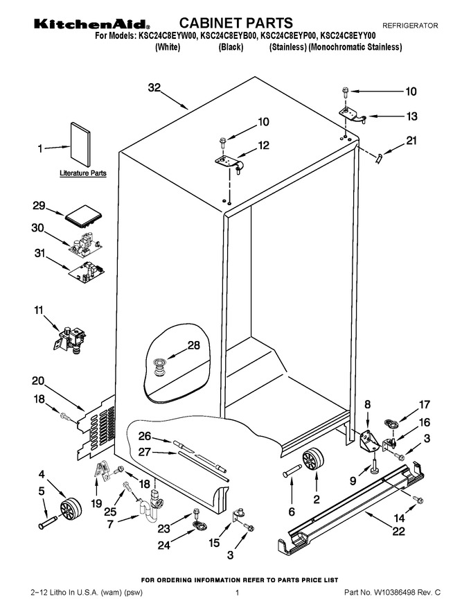Diagram for KSC24C8EYW00
