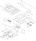 Diagram for Cooktop, Burner And Grate Parts